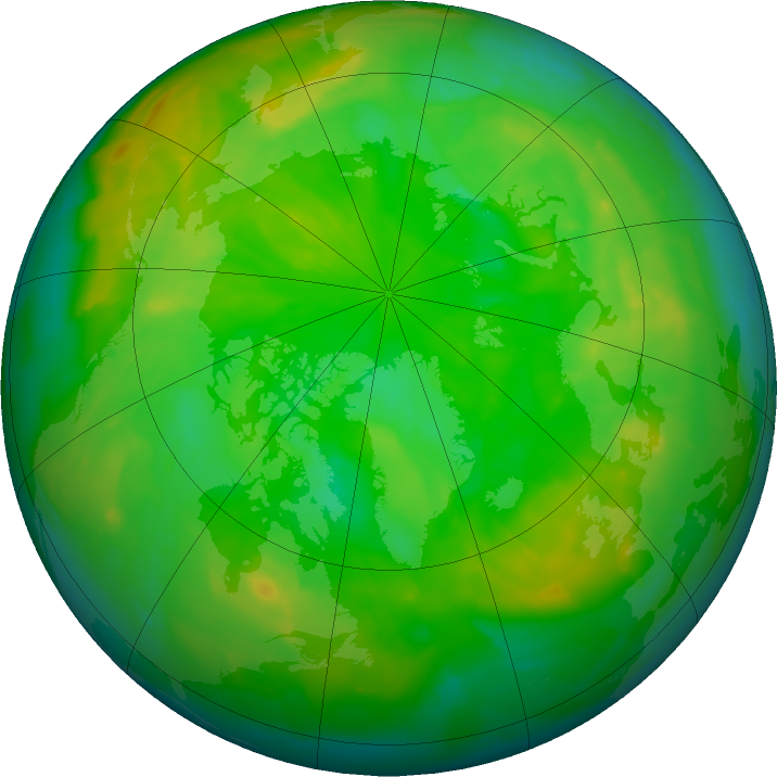Arctic ozone map for 17 June 2011